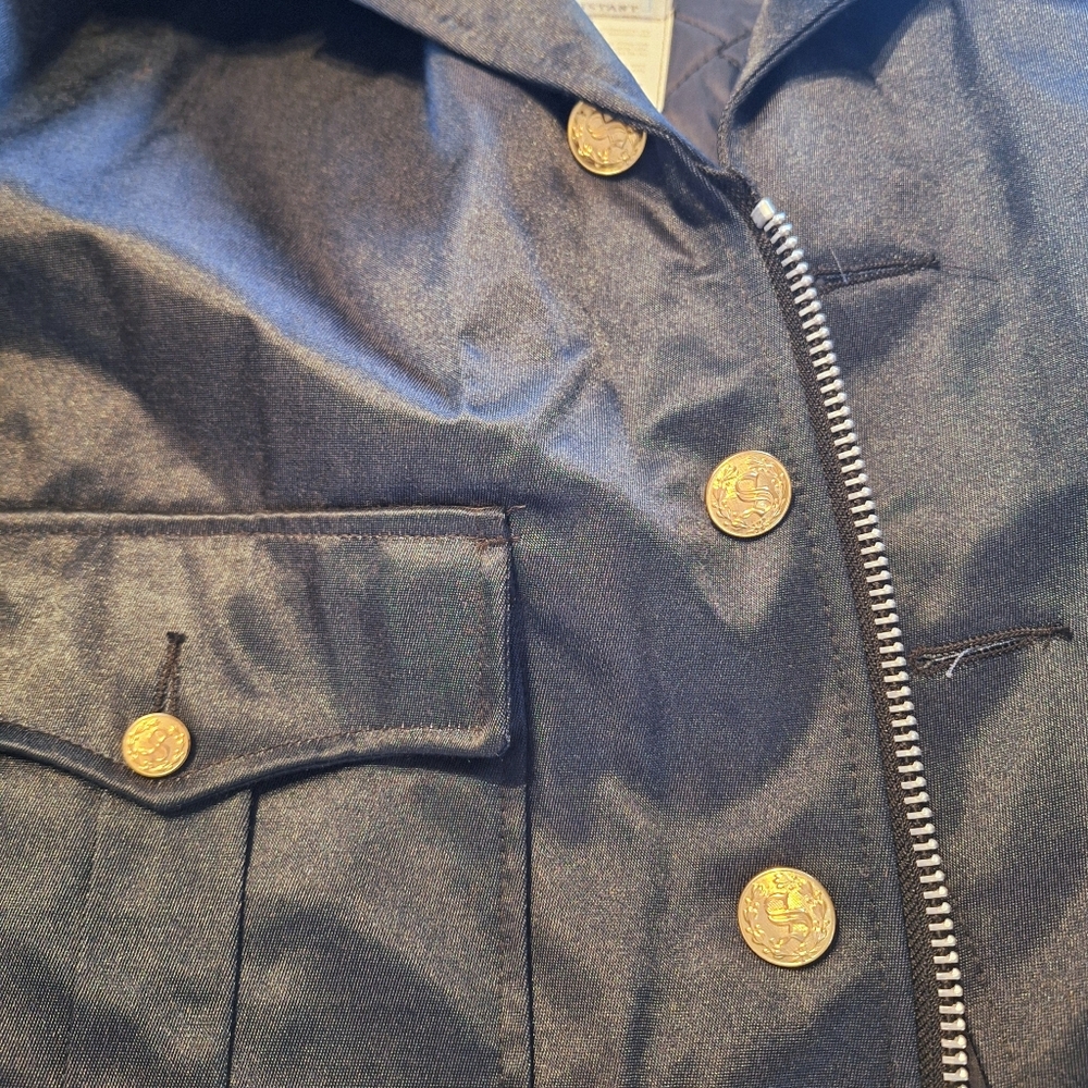 Vintage MINT CONDITION Blauer Men's Navy Bomber Jacket w Fur Collar Size 44R - Picture 4 of 4